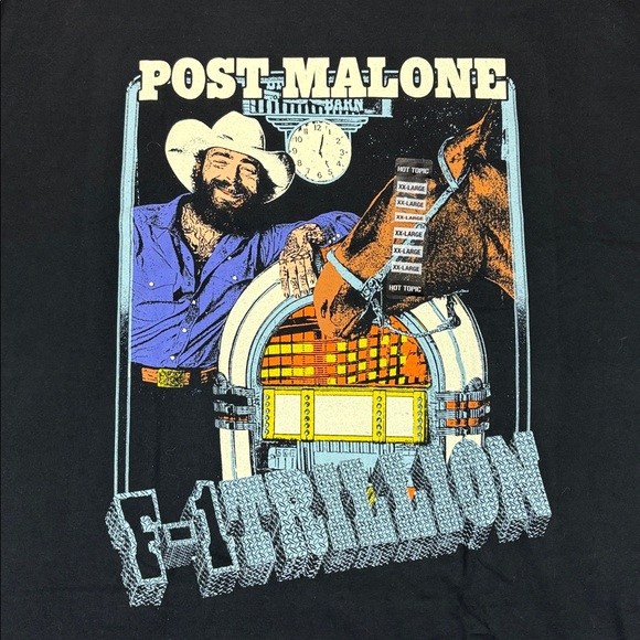 POST MALONE F-1 TRILLION BLACK T SHIRT NWT - Picture 2 of 5